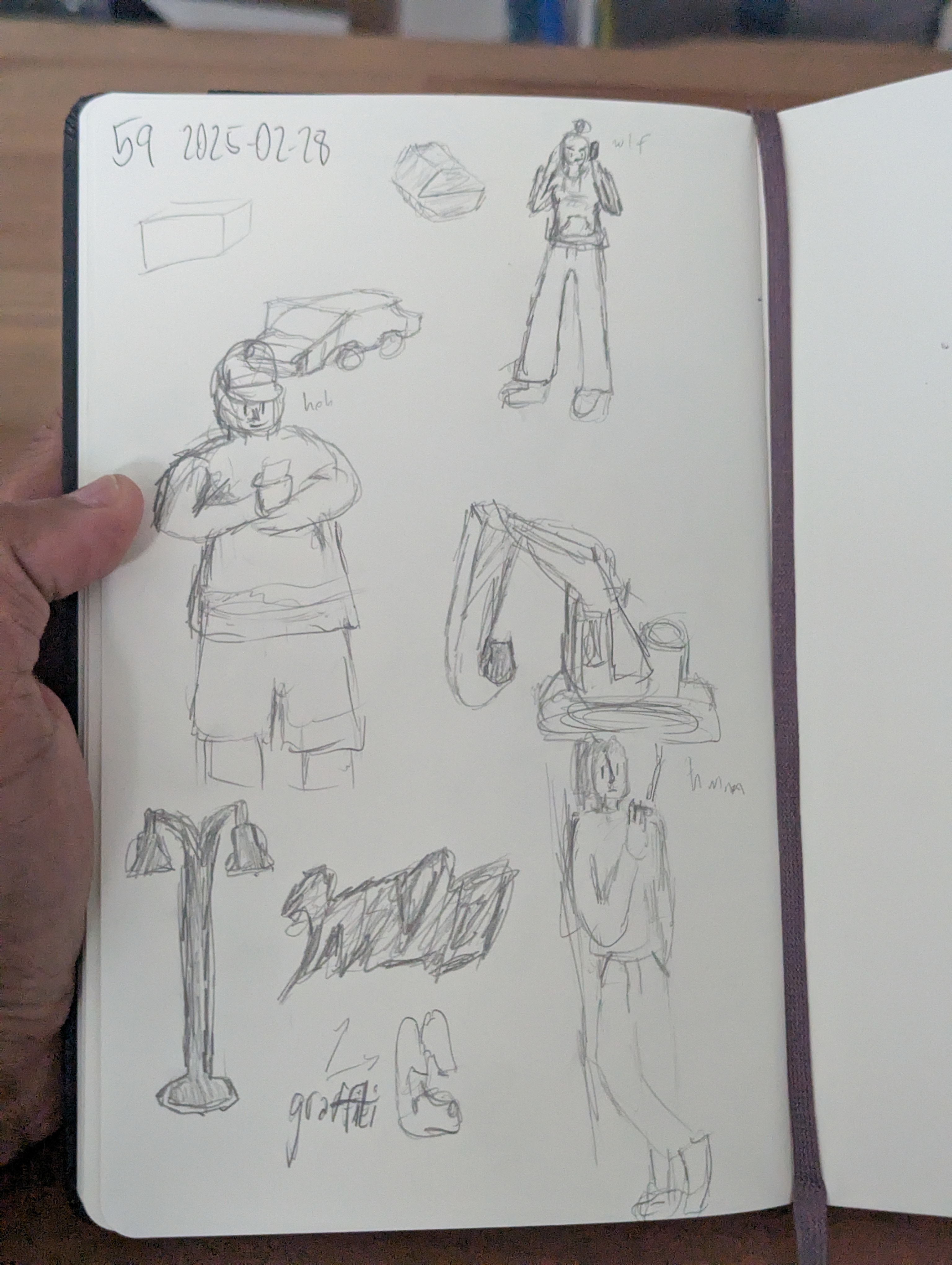 day 59: speed sketches on my commute