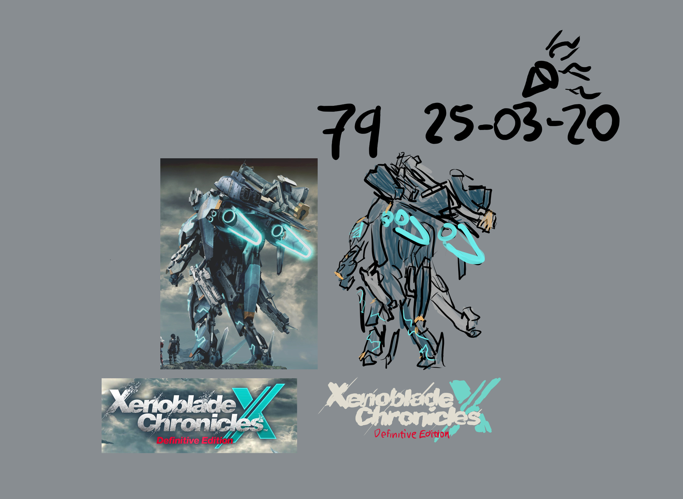 day 79: studying the box art to xenoblade chronicles x: definitive edition