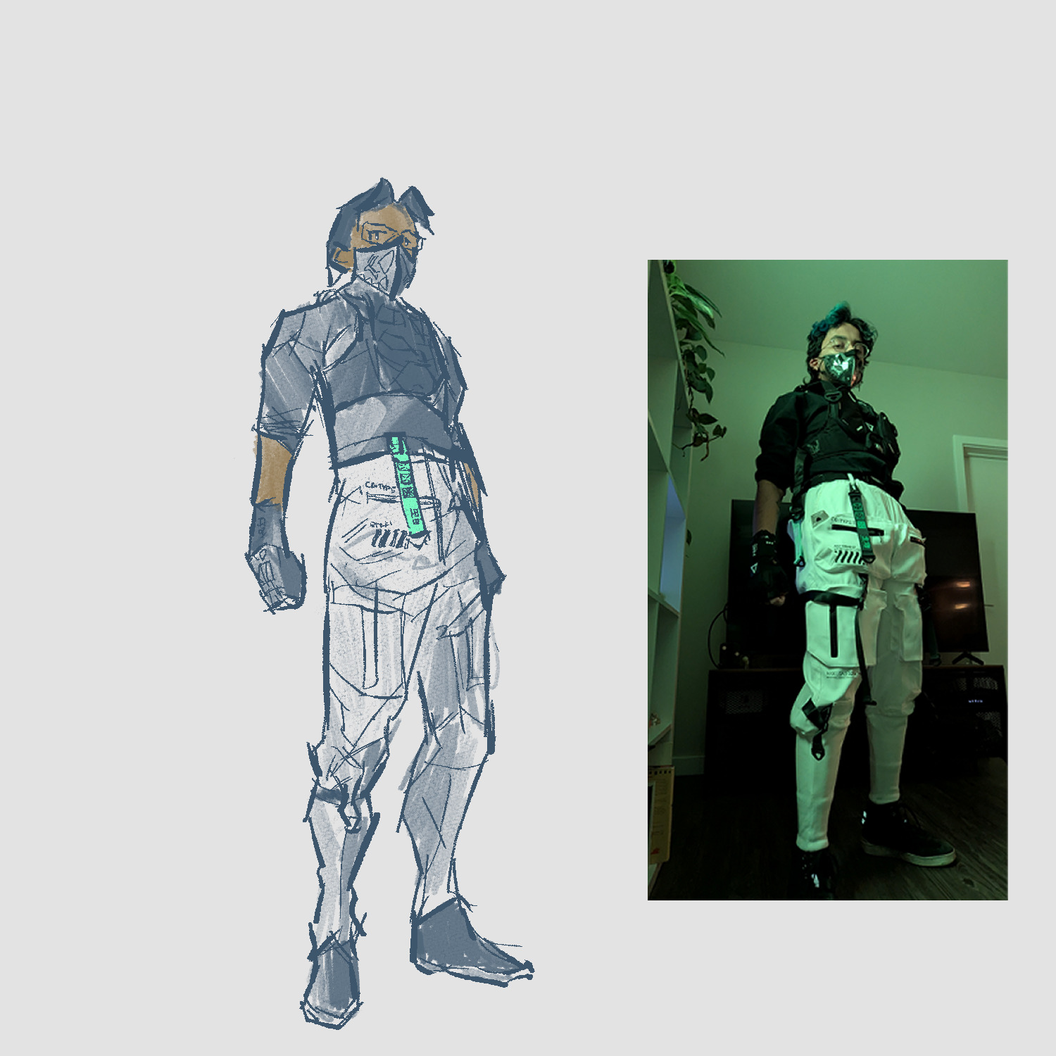 day 348: a really good self portrait of an outfit i wore to my company's holiday party